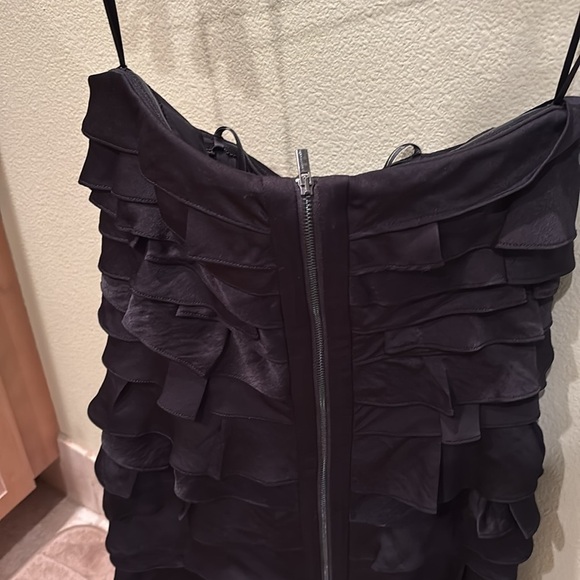 NWT BCBG Max Azria Elegant Black Ruffle Dress - Picture 5 of 12
